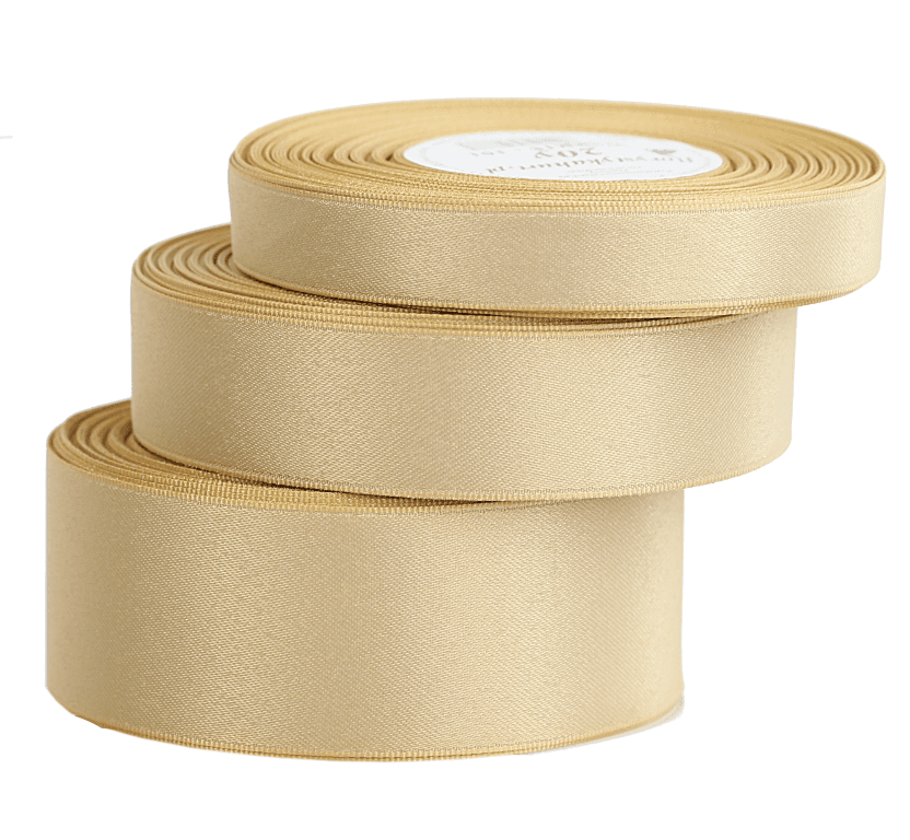 Wstążka satynowa PREMIUM, 15mm/20y, jasnozłota