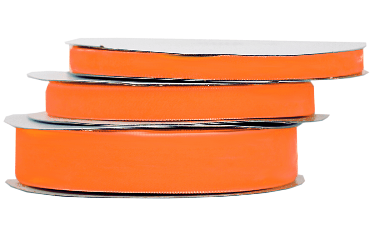 Wstążka velvetowa, 12mm/9mb, pomarańczowa