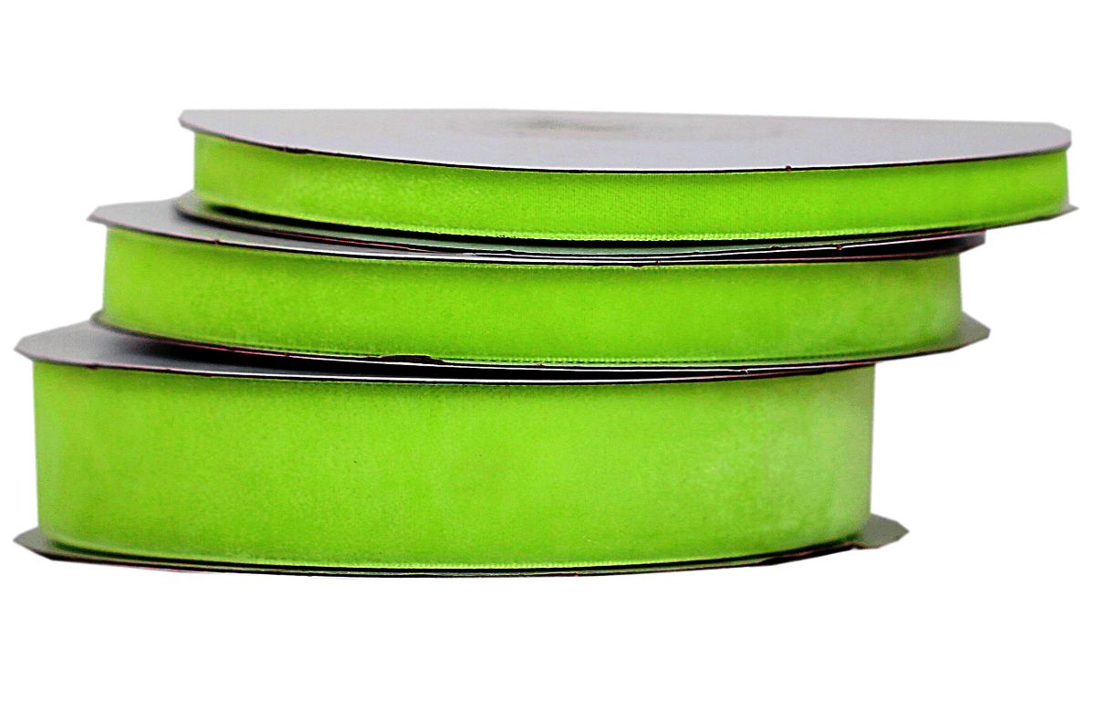 Wstążka velvetowa, 25mm/9mb, trawa wiosenna