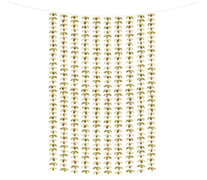 Kurtyna - Kwiatki, złoty, 100x210 cm