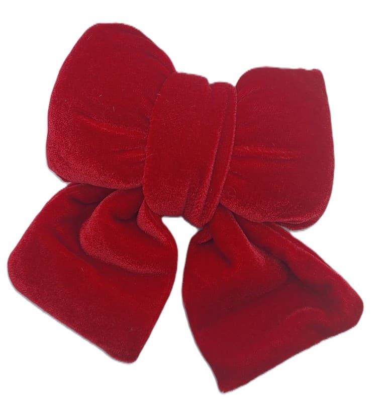 Kokarda velvetowa gruba, 12x15cm, czerwona 