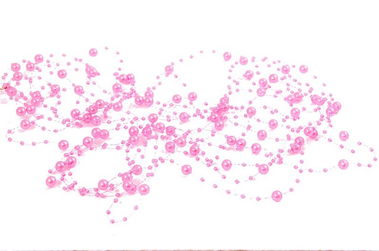 Girlanda perłowa 5x1,3m. różowa