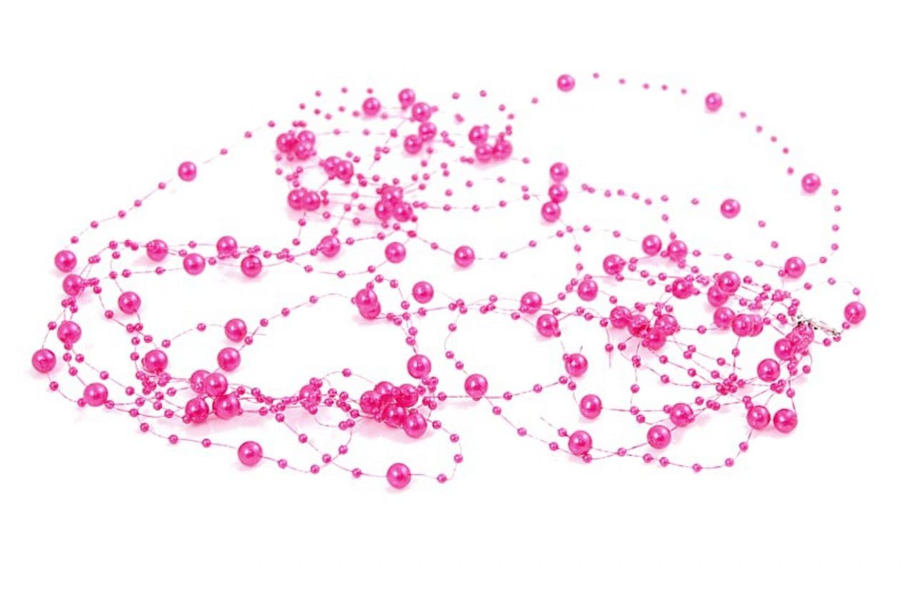 Girlanda perłowa 5x1,3m. amarantowa