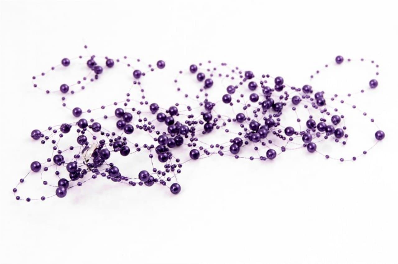 Girlanda perłowa 5x1,3m. fioletowa