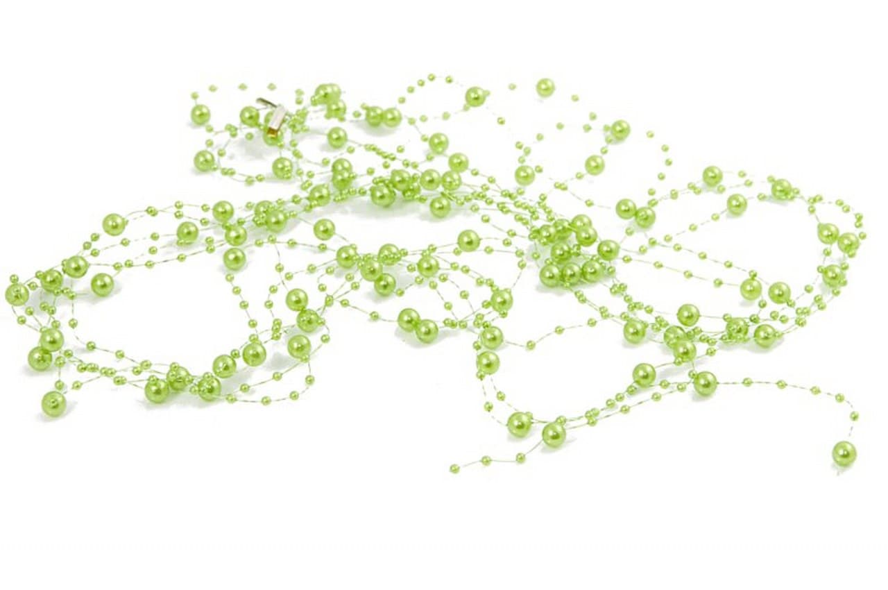 Girlanda perłowa 5x1,3m. seledynowa