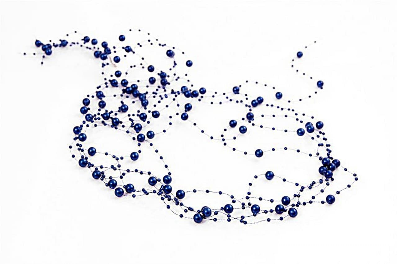 Girlanda perłowa 5x1,3m. granatowa