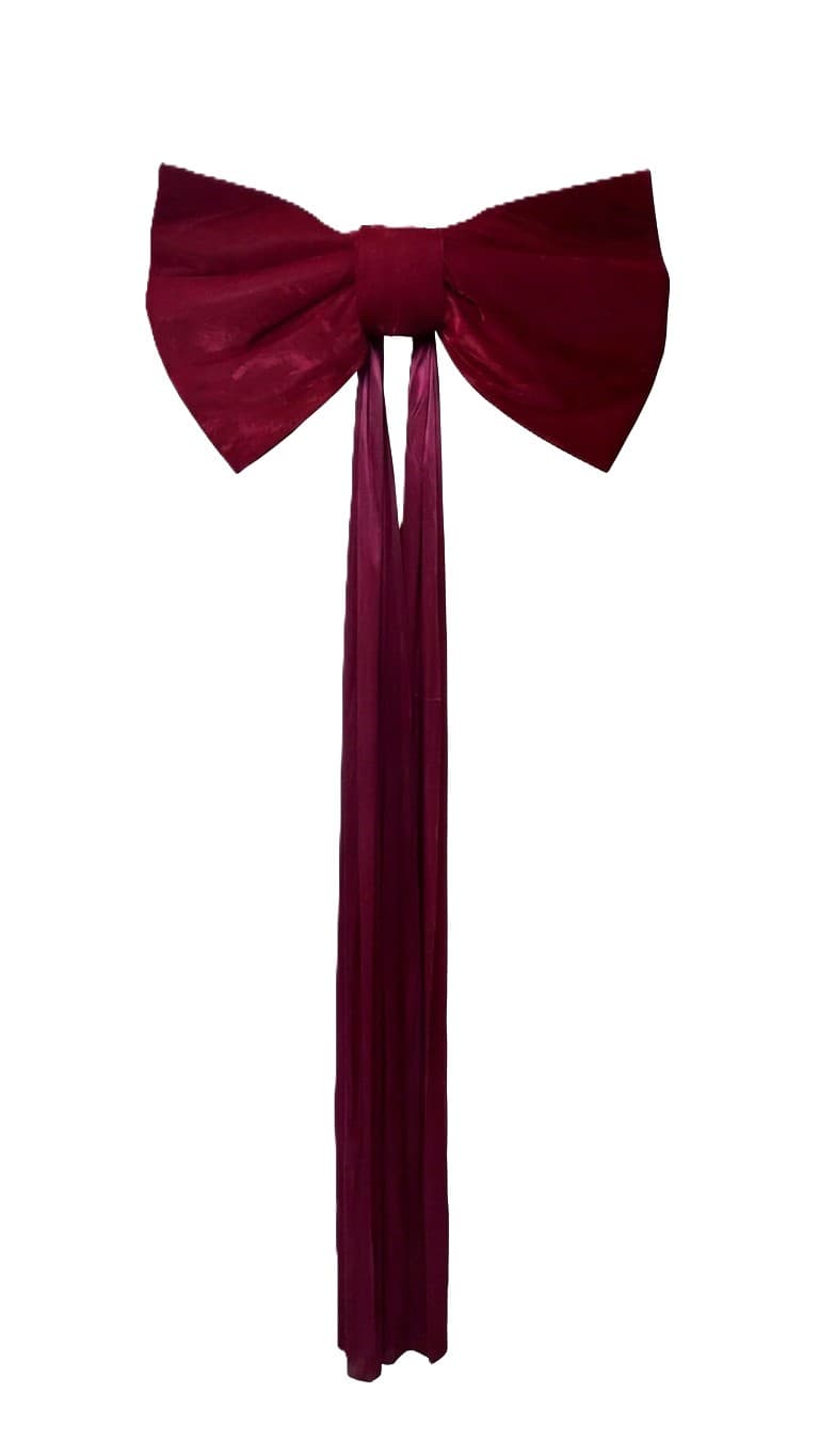 Kokarda velvet GIGANT, 80\2x180cm ciemnoczerwona 