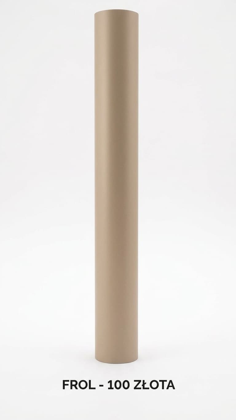 Folia satynowa gładka, 50cm/8,1 mb, złota