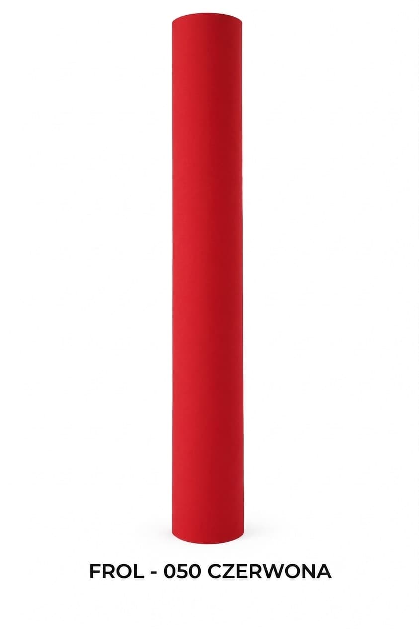 Folia satynowa gładka, 50cm/8,1 mb, czerwona