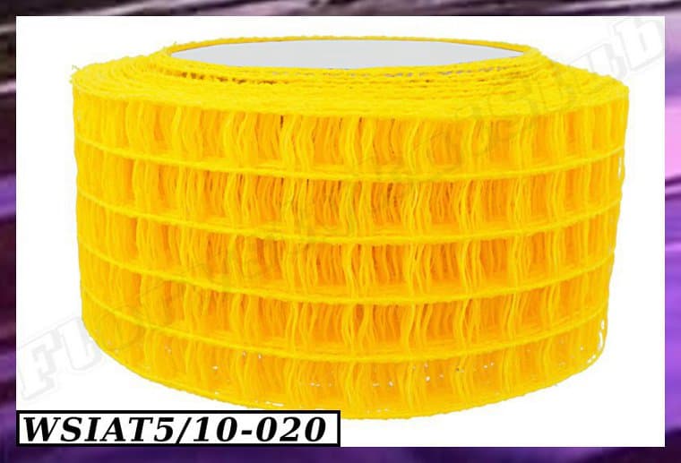 Wstążka siatkowa 5cm/10mb żółta
