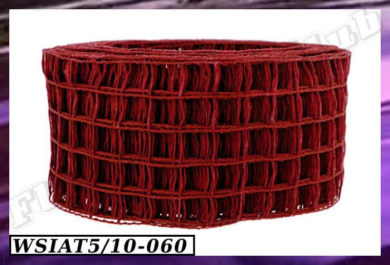 Wstążka siatkowa 5cm/10mb bordowa