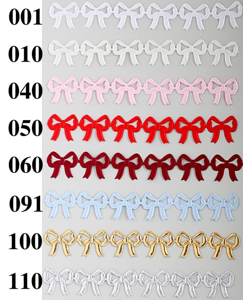 Aplikacje kokardka ażurowa. 1mb różowa