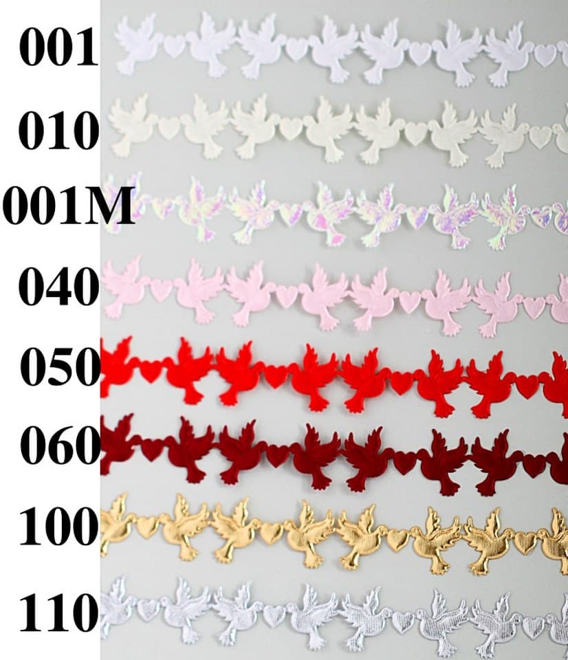 Aplikacje gołąbki - parka. 1mb białe