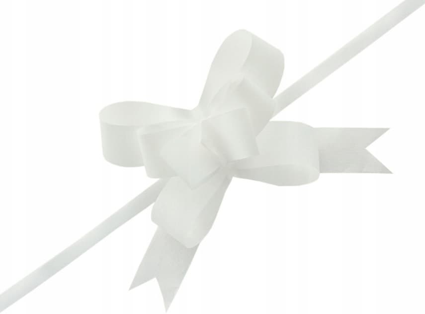 Wstążka ściągana szer.3cm/25szt, biała