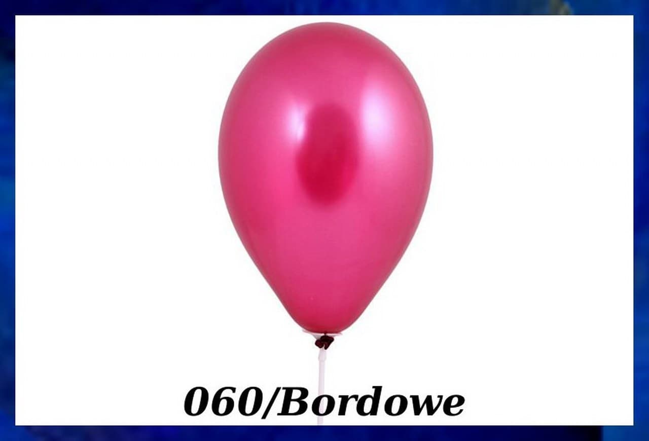 Balony metaliczne 10 cali, 100szt. bordowe