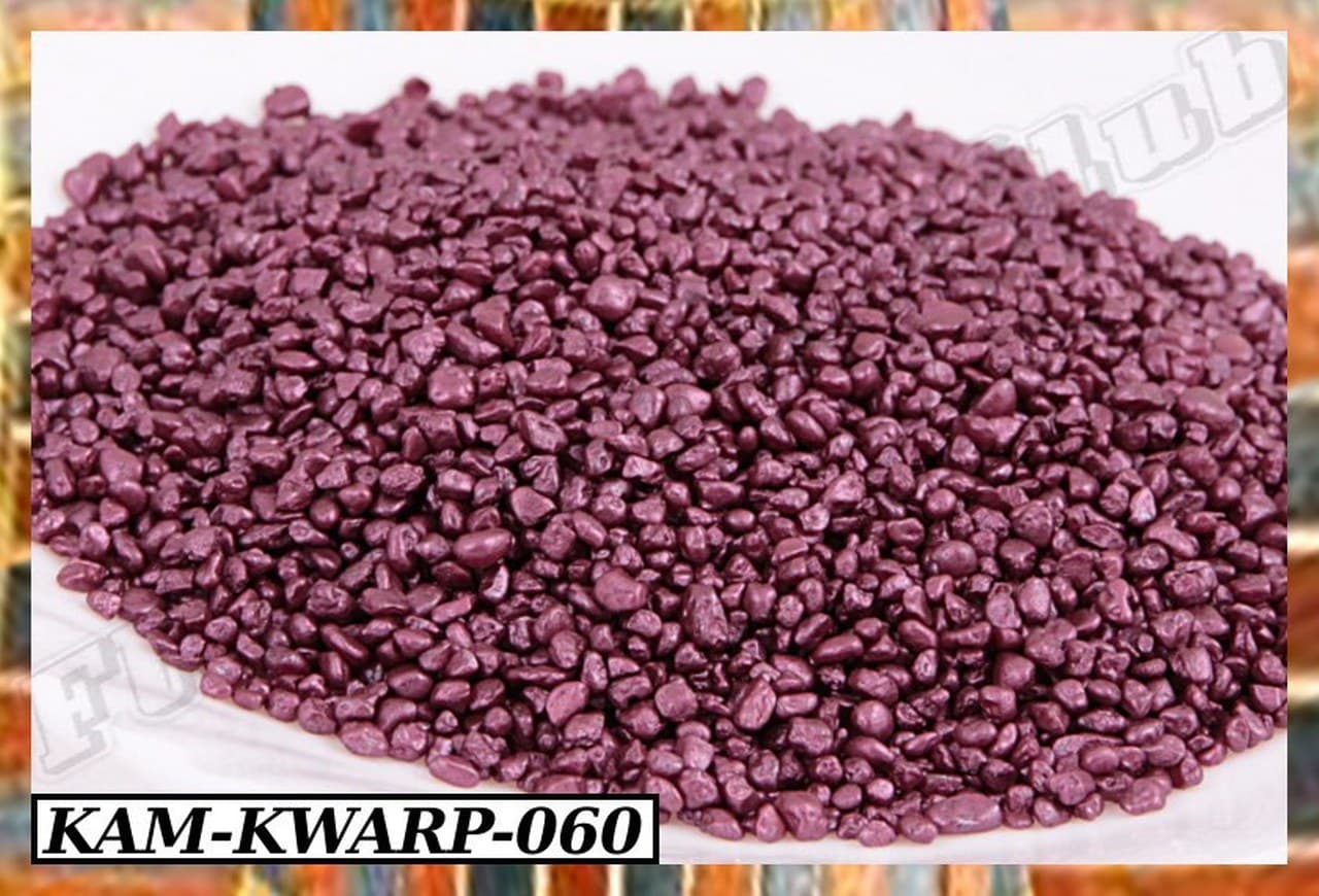 Granulat kwarc perłowy 2-4mm, 0,5kg, bordowy