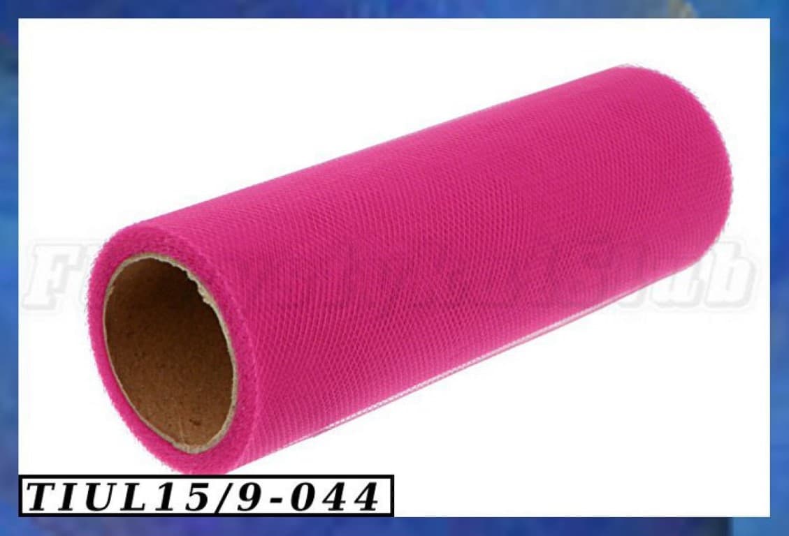 Tiul Drobny, 15cm/9m amarantowy