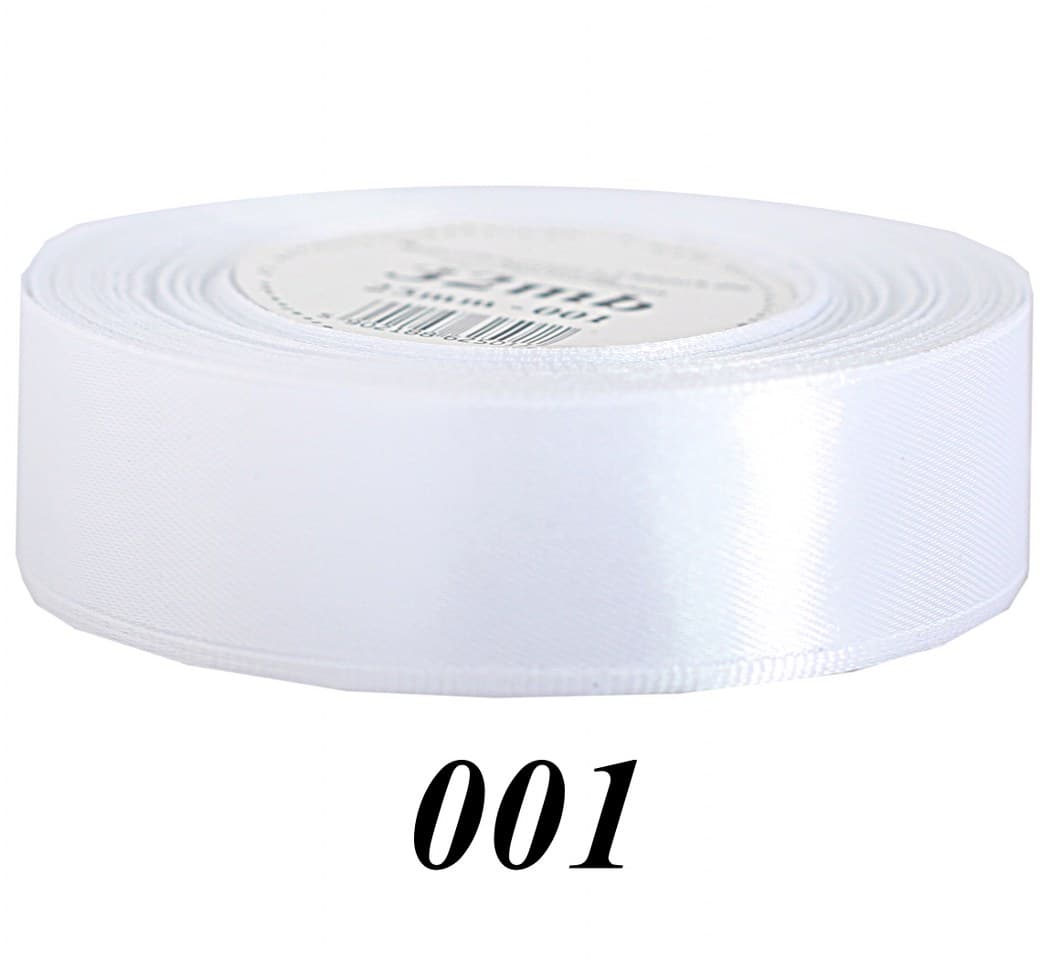 Wstążka satynowa 25mm/32mb, biały