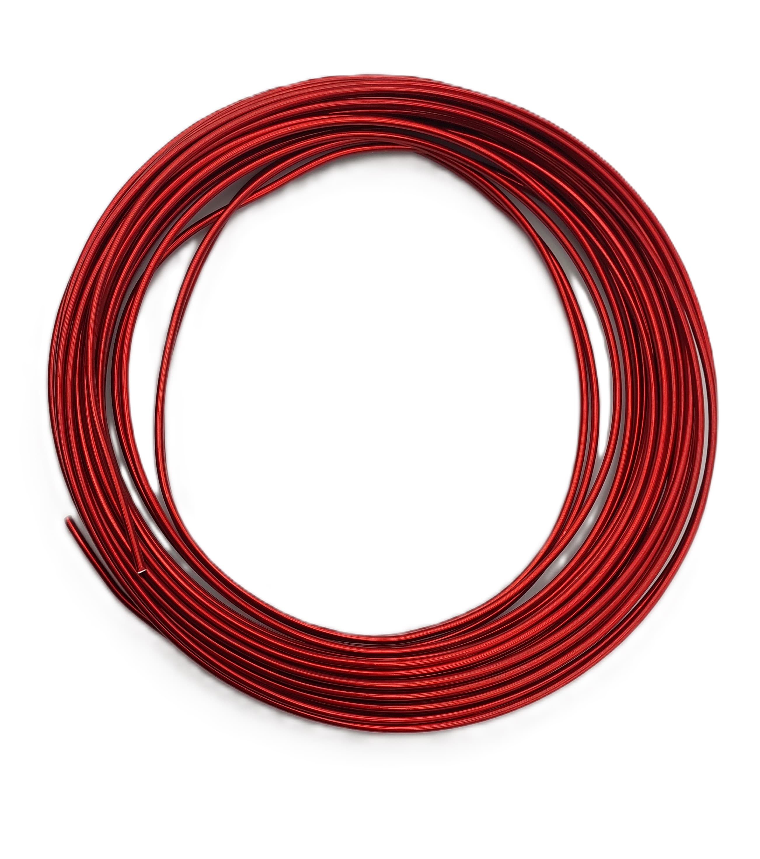 Drut aluminiowy śr.2mm/100g/12mb, czerwony