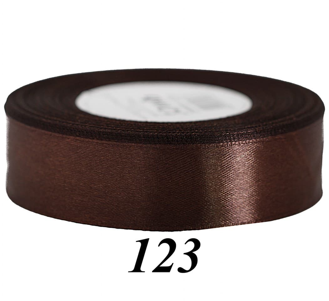 Wstążka satynowa 25mm/32mb czekoladowa