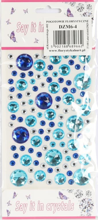 Dżety samoprzylepne Diamenty MIX - kolor nr 4