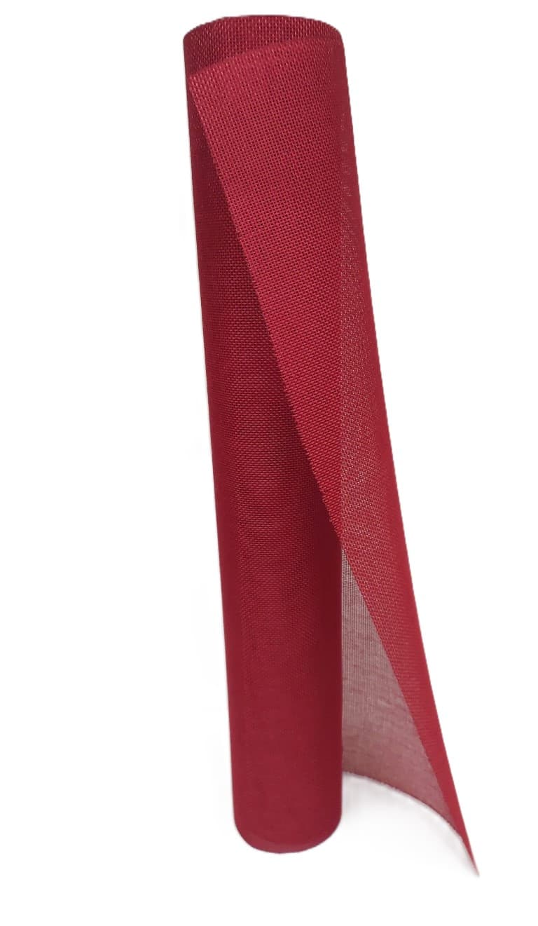 Juta sztuczna, gęsta, 48cm/4,5mb, bordowa